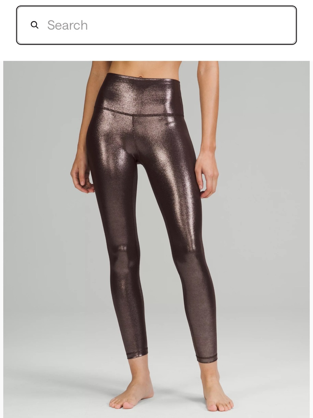 lululemon athletica Metallic Bronze High-Waist Leggings